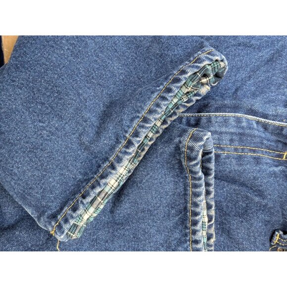 Redhead Flannel Jeans Mens 42X32 Blue Straight Leg Zipper Pockets - Picture 5 of 6